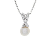 Japanese Akoya Pearl & Diamond Pendant